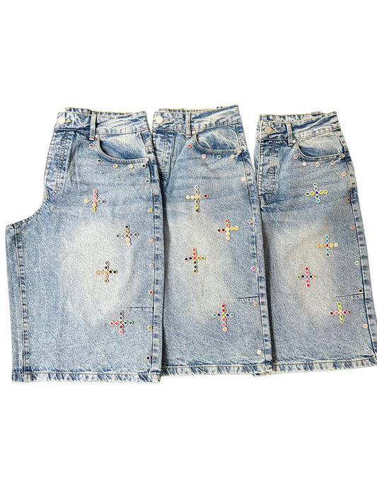 CUSTOM RHINESTONES JORTS